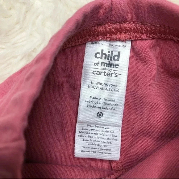 Child Of Mine By Carter’s  Sweatpants Red/Pink Size Newborn - Picture 7 of 16